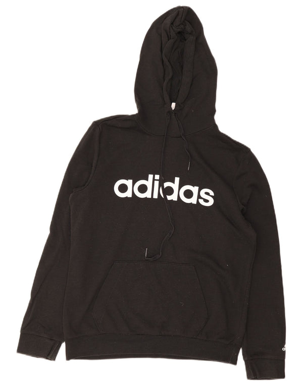 Женский джемпер с капюшоном Adidas UK 12/14, средний, черный, хлопок