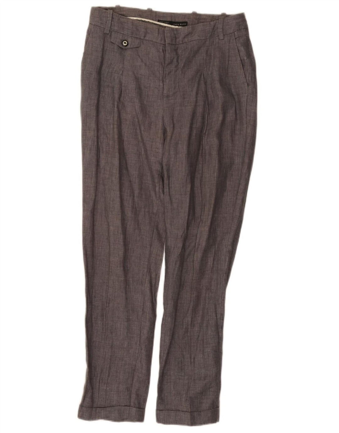 Женские прямые брюки чинос Zara Medium W28 L27 Серые