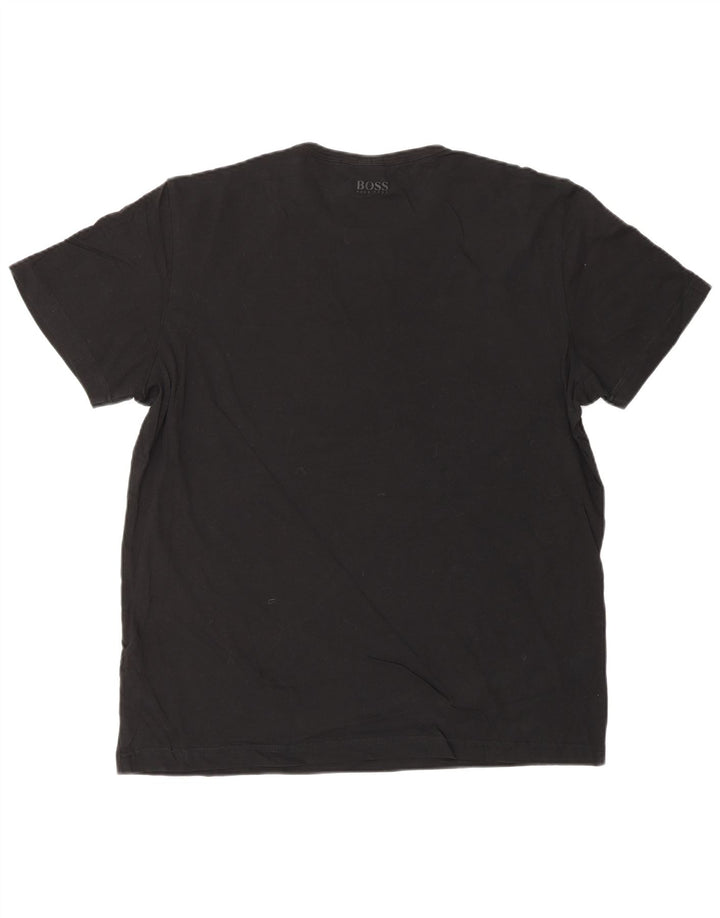 Мужская футболка с рисунком Modern Fit HUGO BOSS, большая черная