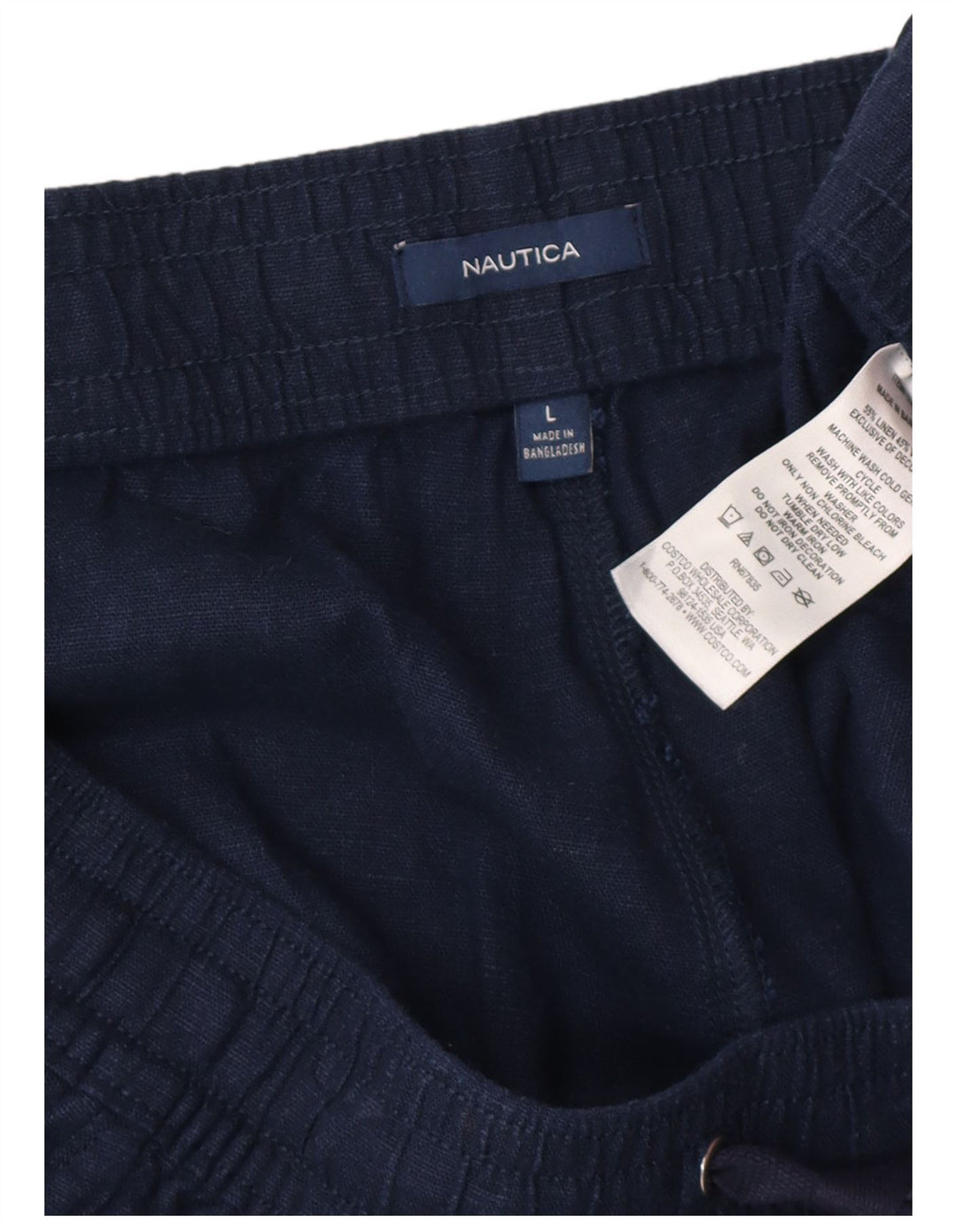 Женские шорты чинос NAUTICA, большие W32, темно-синие, льняные