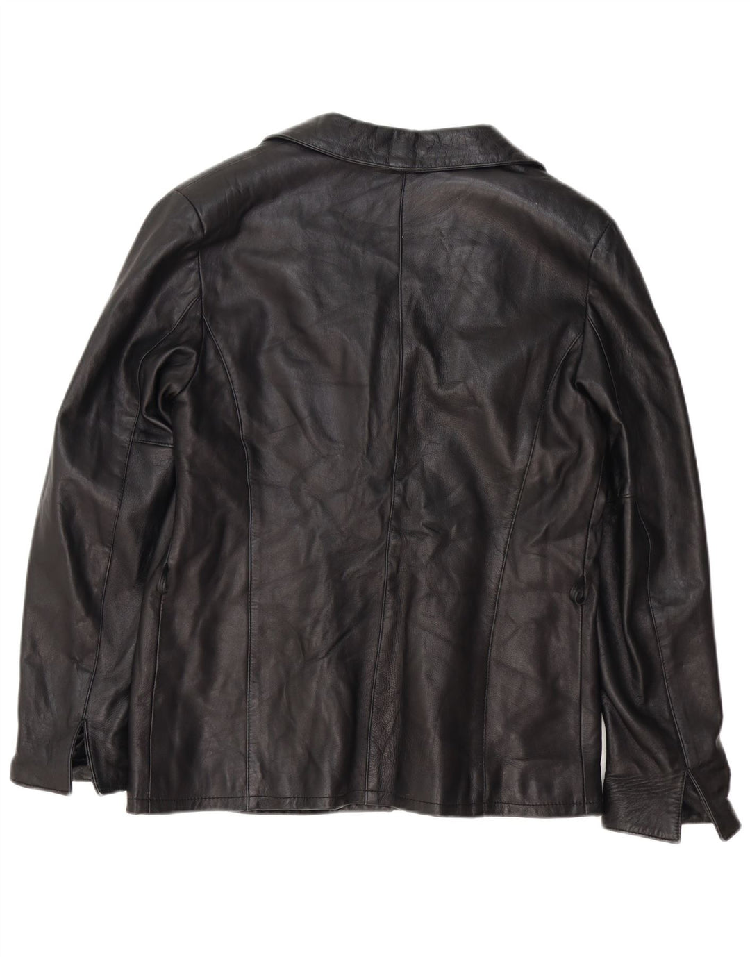 Винтажная женская кожаная куртка IT 52 2XL Черная