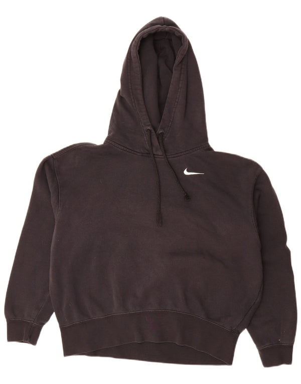 Женский укороченный джемпер с капюшоном оверсайз Nike UK 6 XS, черный хлопок