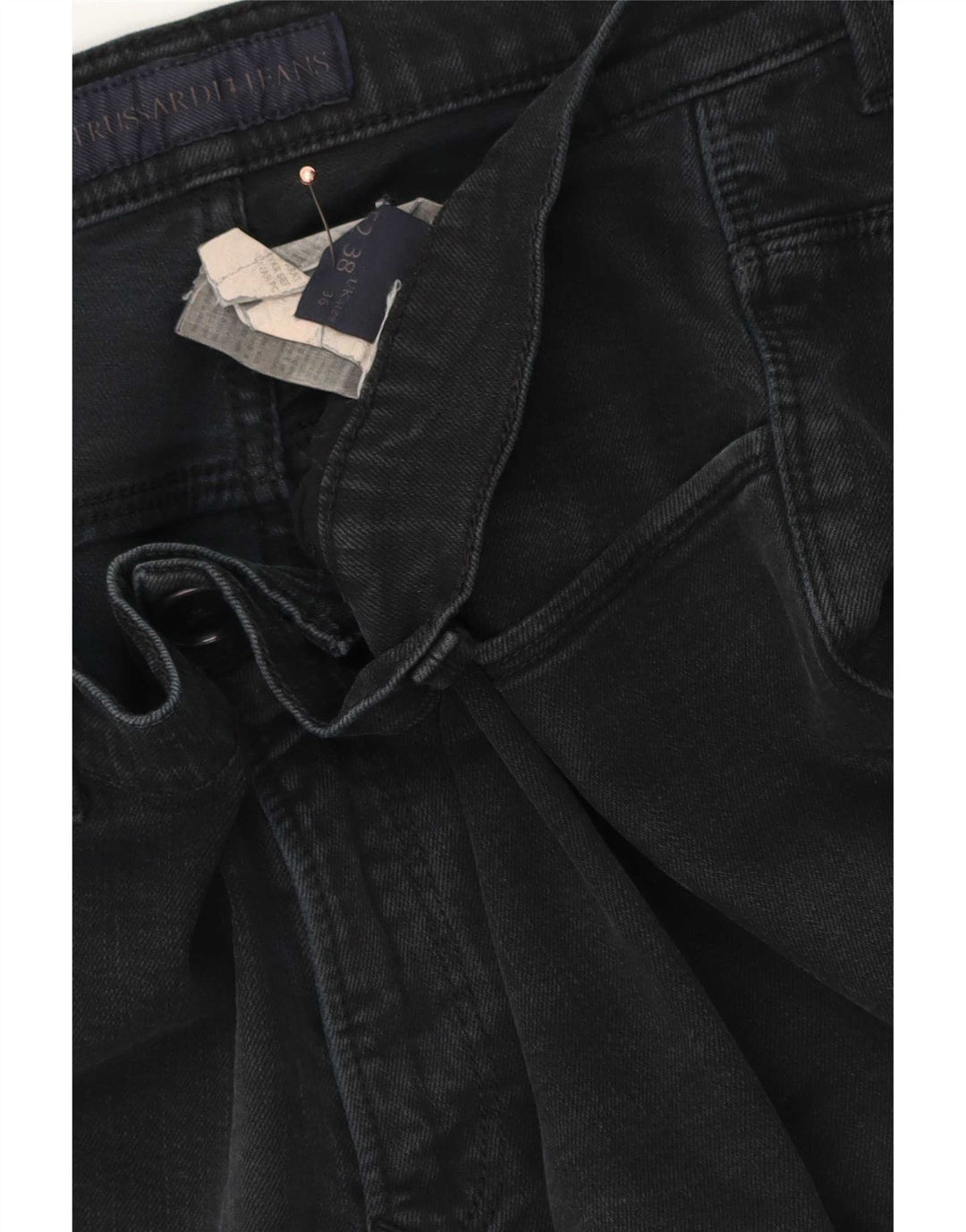 Мужские узкие джинсы Trussardi W36 L34, черный хлопок