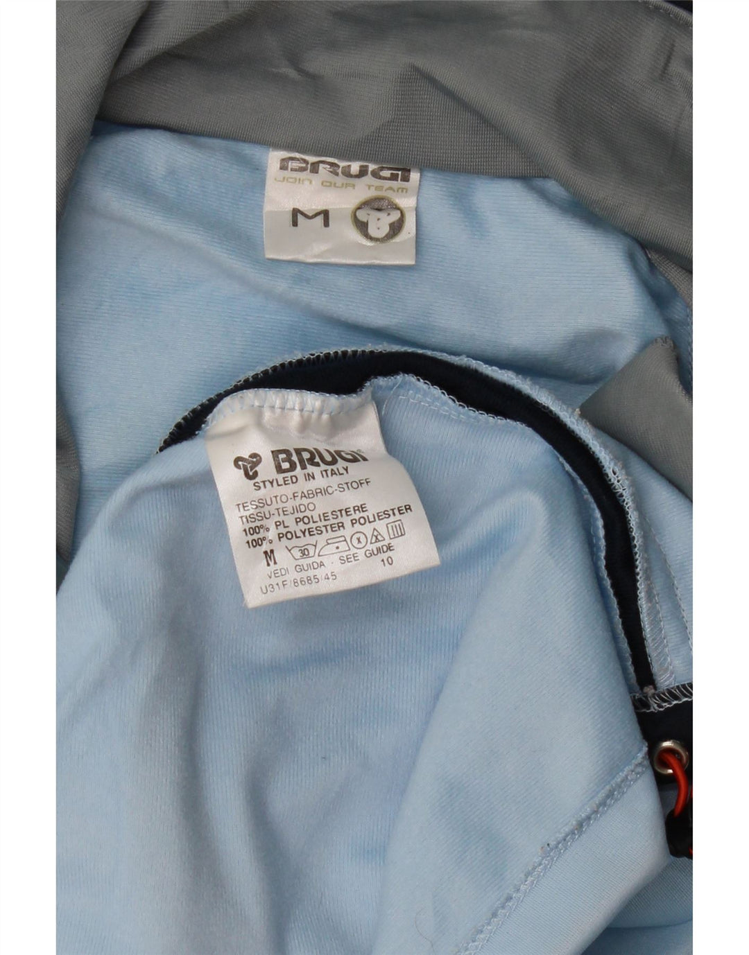 Мужской спортивный костюм BRUGI, верхняя куртка, средний синий, полиэстер с цветными блоками