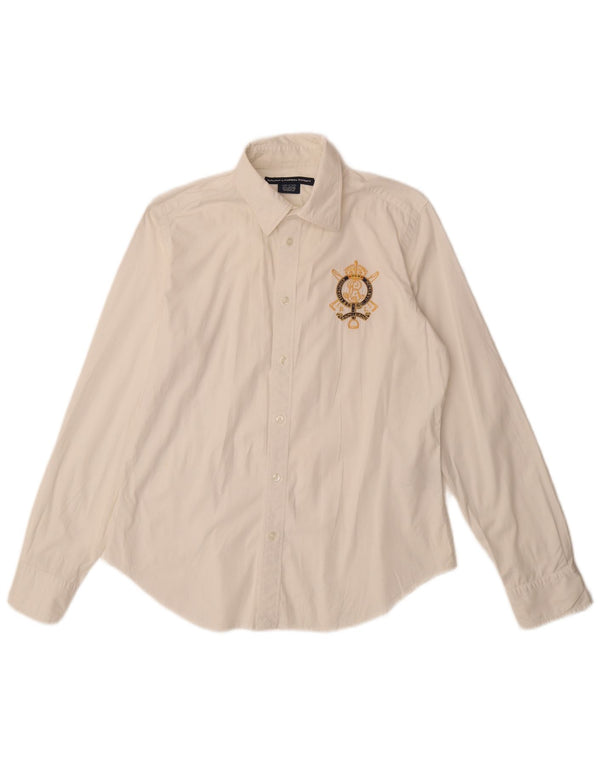 Женская рубашка RALPH LAUREN, размер США 12, большой размер, белый хлопок