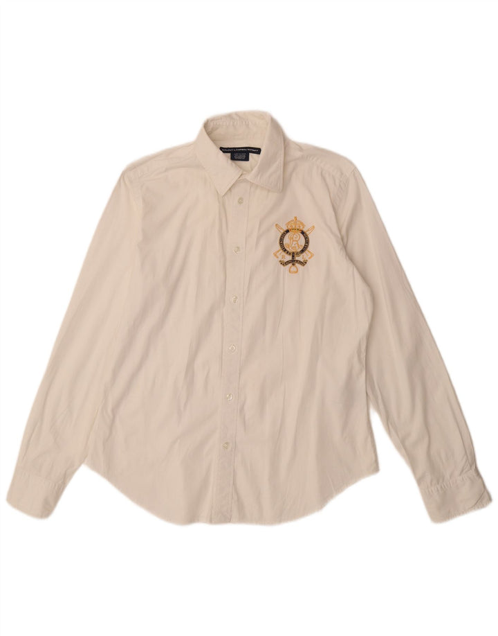 Женская рубашка RALPH LAUREN, размер США 12, большой размер, белый хлопок