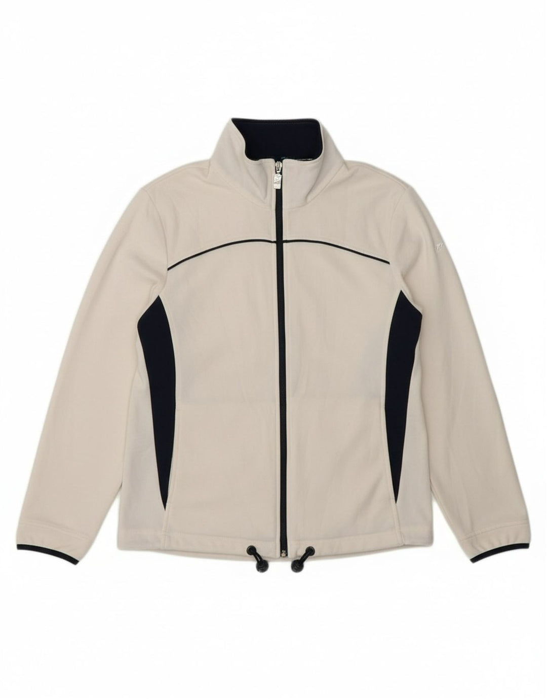 ASICS Womens Tracksuit Top Jacket UK 16 Large White Colourblock