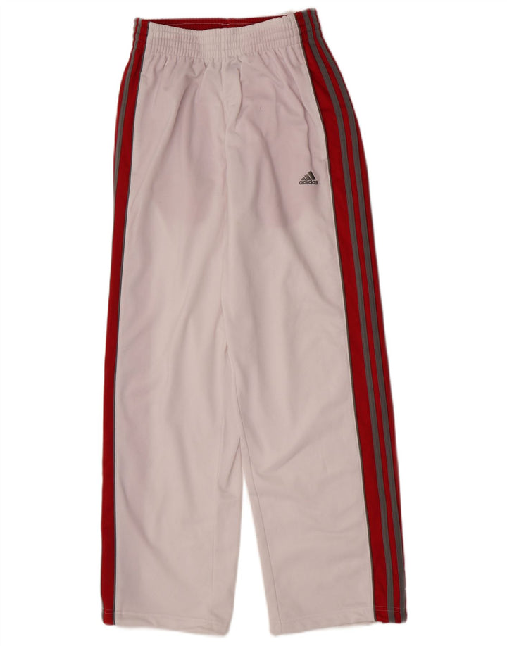 Женские спортивные брюки Adidas UK 8, маленькие белые, полиэстер с цветными блоками