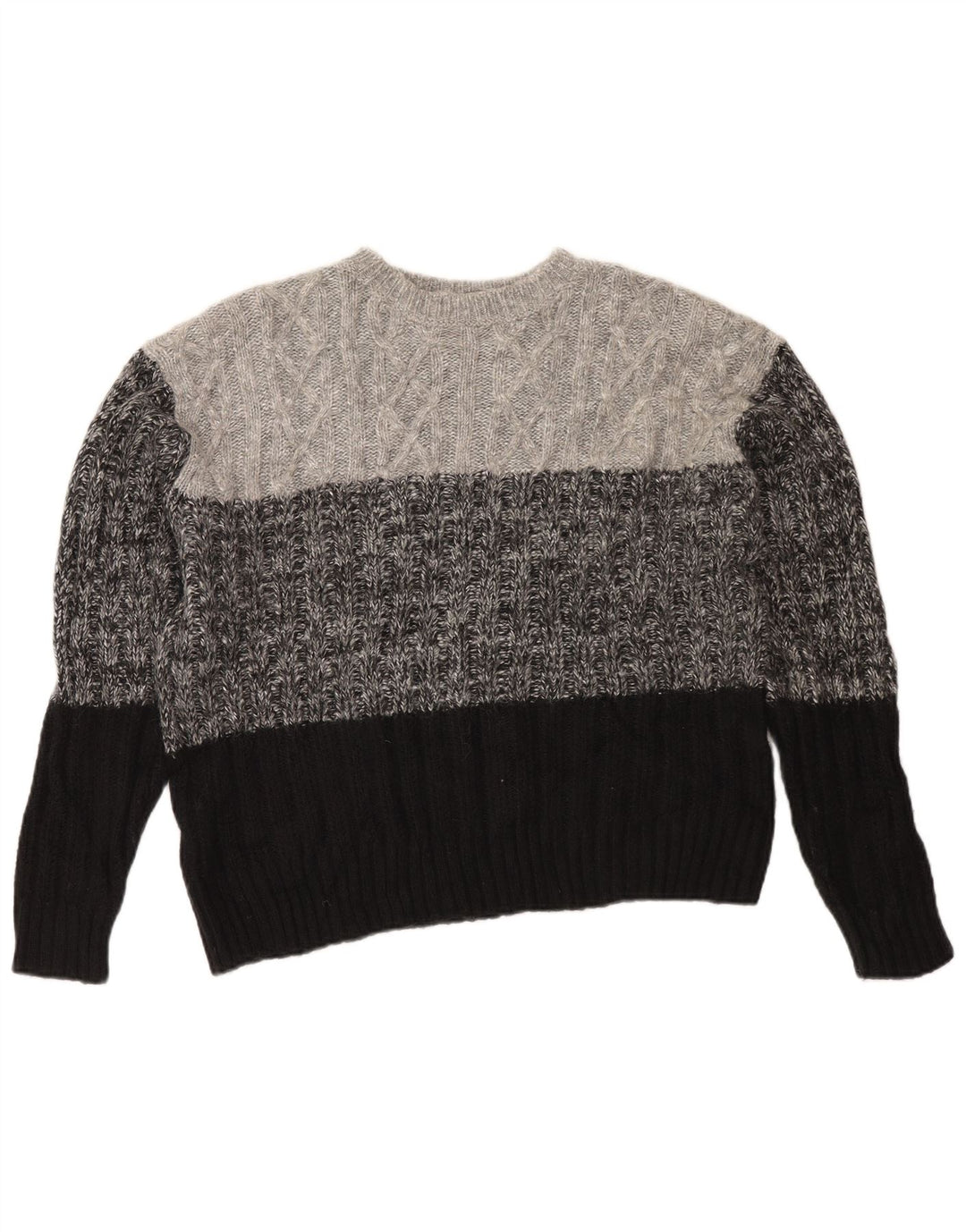 MARKS & SPENCER Womens Crew Neck Jumper Sweater UK 16 Large Grey