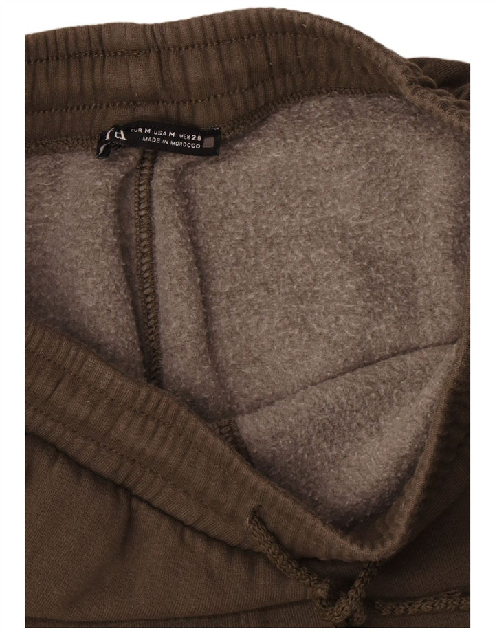 Женские спортивные брюки карго Zara UK 12, хлопок среднего цвета хаки