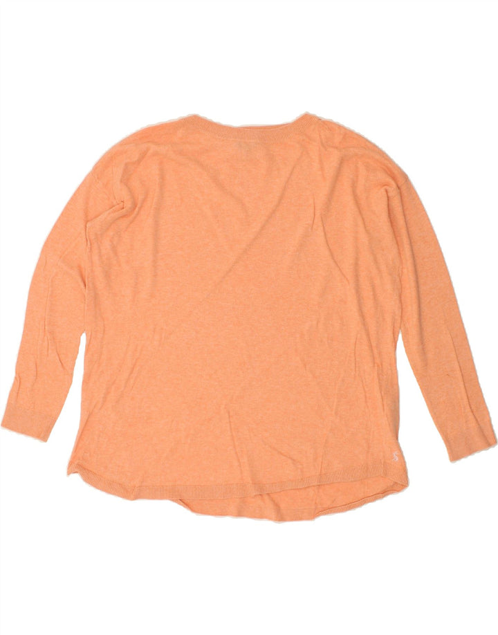 JOULES Womens Oversized Boat Neck Jumper Sweater UK 14 Medium  Orange Vintage Joules and Second-Hand Joules from Messina Hembry 