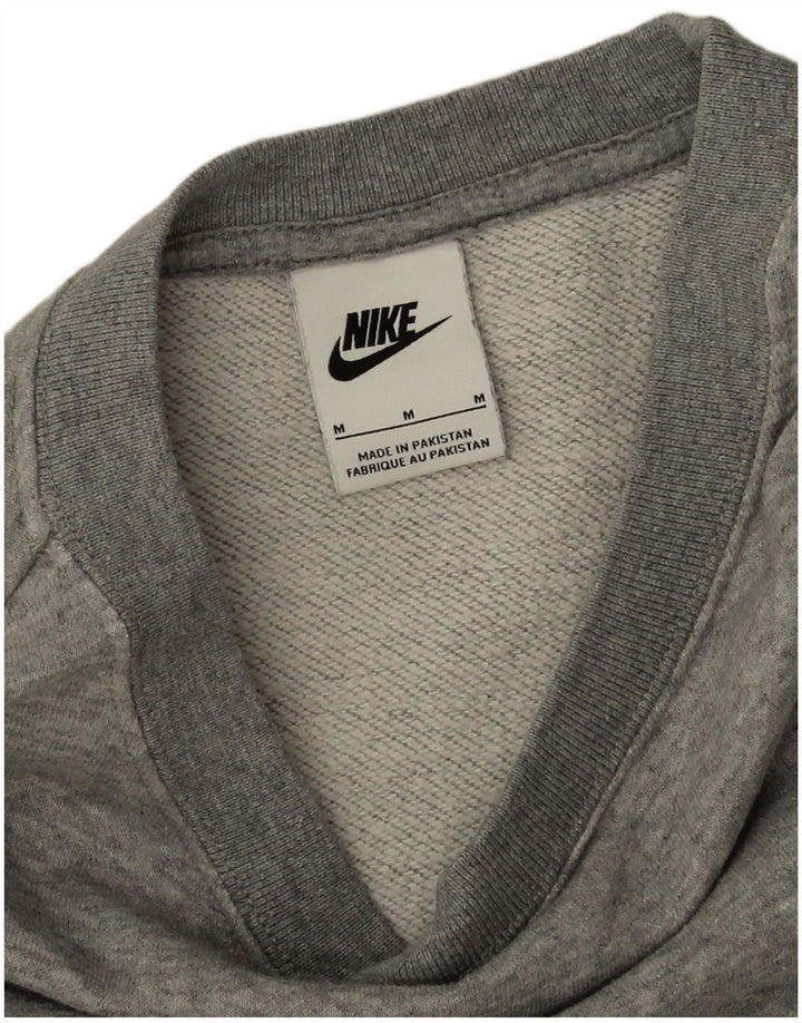 Мужской свитер оверсайз Nike среднего размера, хлопок, серый цвет