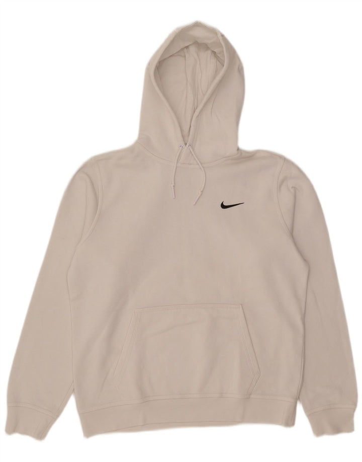 Мужской джемпер с капюшоном Nike среднего размера, белый хлопок