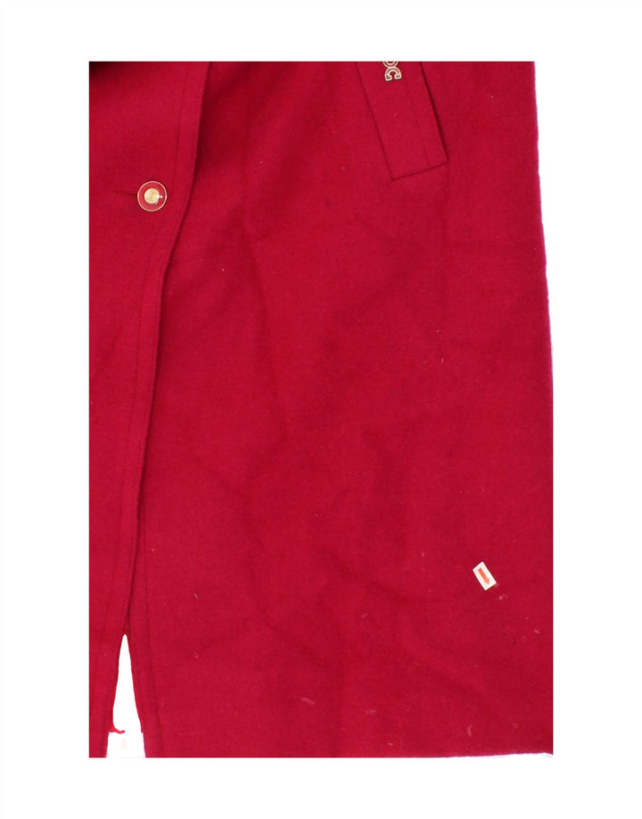VINTAGE Womens Overcoat UK 18 XL Red Wool Vintage Vintage and Second-Hand Vintage from Messina Hembry 