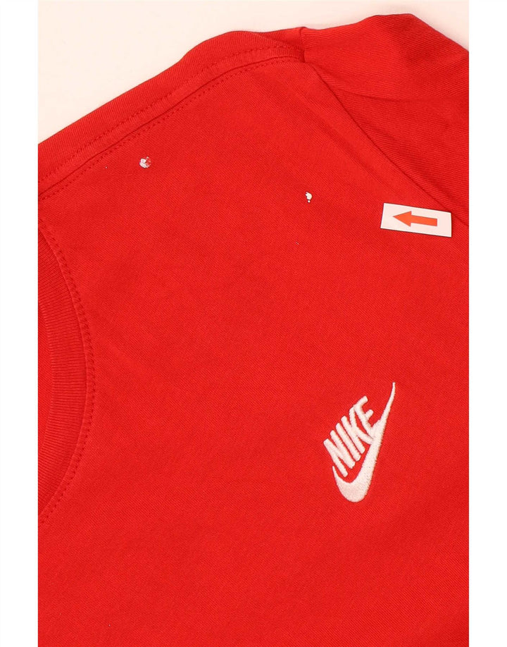 Мужская футболка спортивного кроя Nike, большой красный хлопковый топ