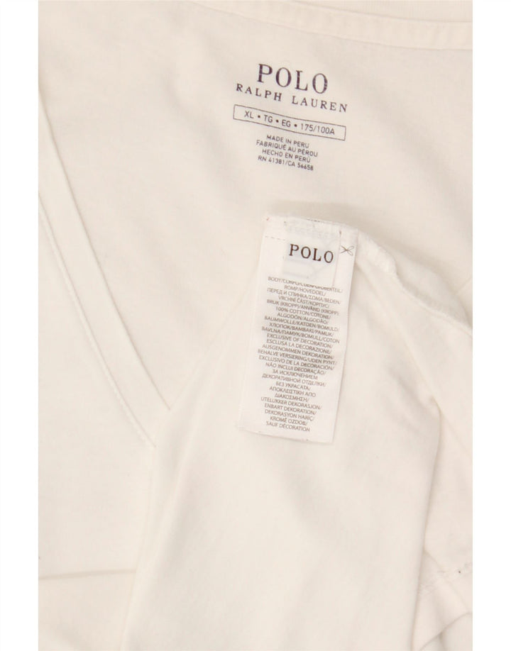 Мужская футболка POLO RALPH LAUREN XL, белый хлопок