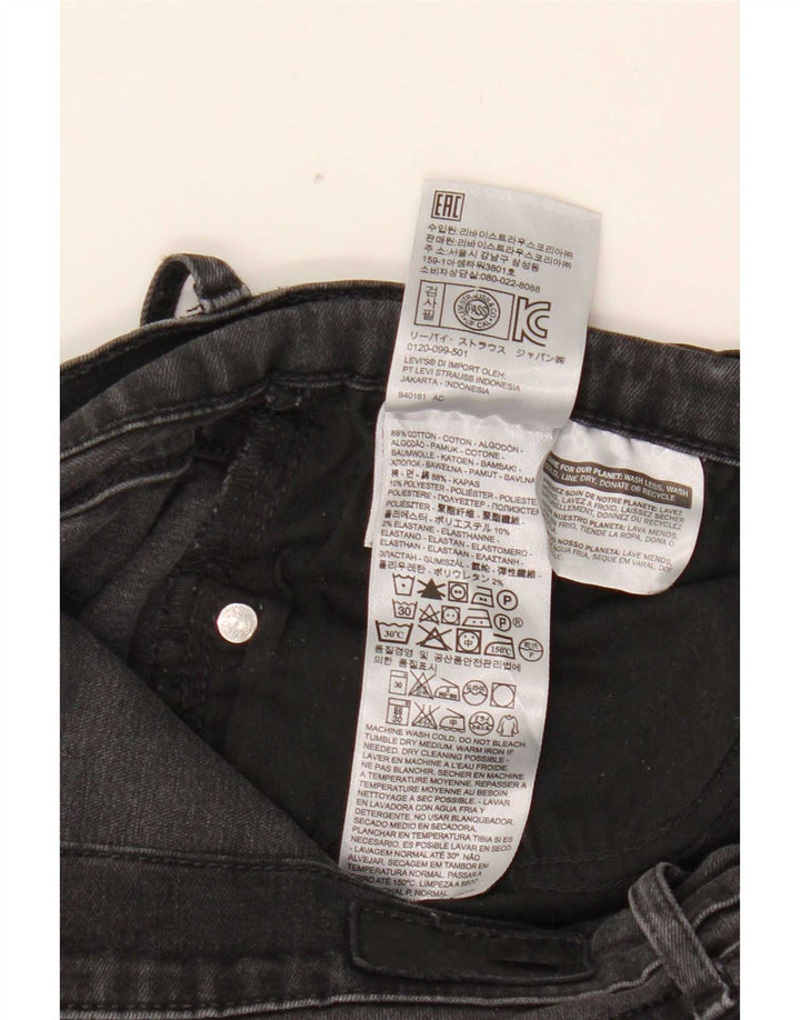 Женские джинсы скинни Levi's W32 L32, черный хлопок