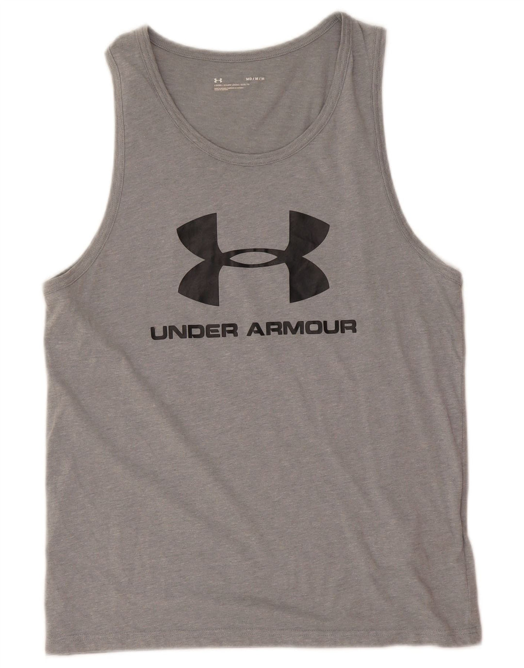 Мужской жилет с рисунком Under Armour, хлопковый топ среднего серого цвета