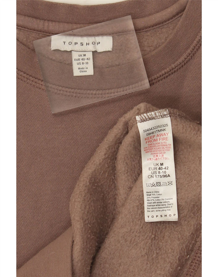 Женский свитер Topshop UK 14, хлопковый средний коричневый цвет
