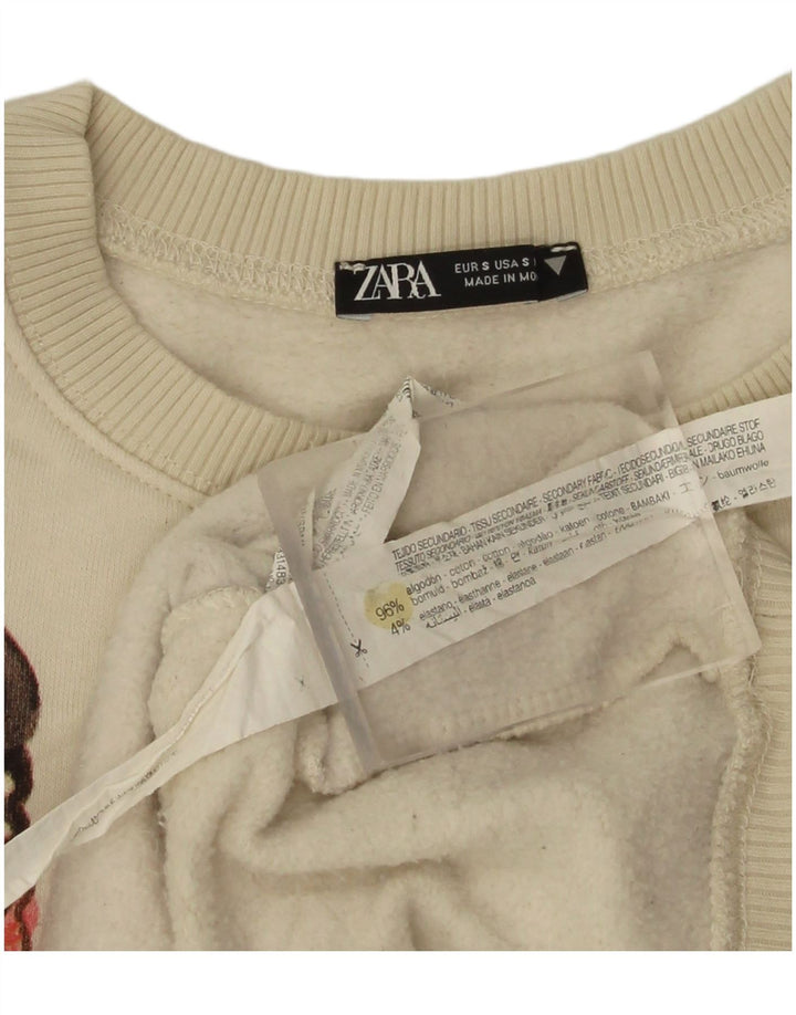Женский джемпер большого размера Zara UK 10, маленький белый