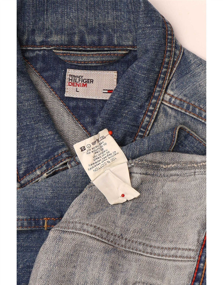 Женская джинсовая куртка Tommy Hilfiger UK 16, большой синий хлопок