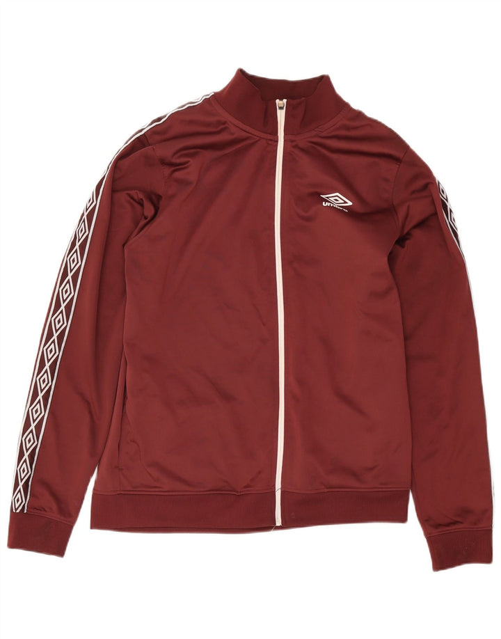 Женский спортивный костюм с рисунком Umbro, верхняя куртка UK 16, большой бордовый полиэстер