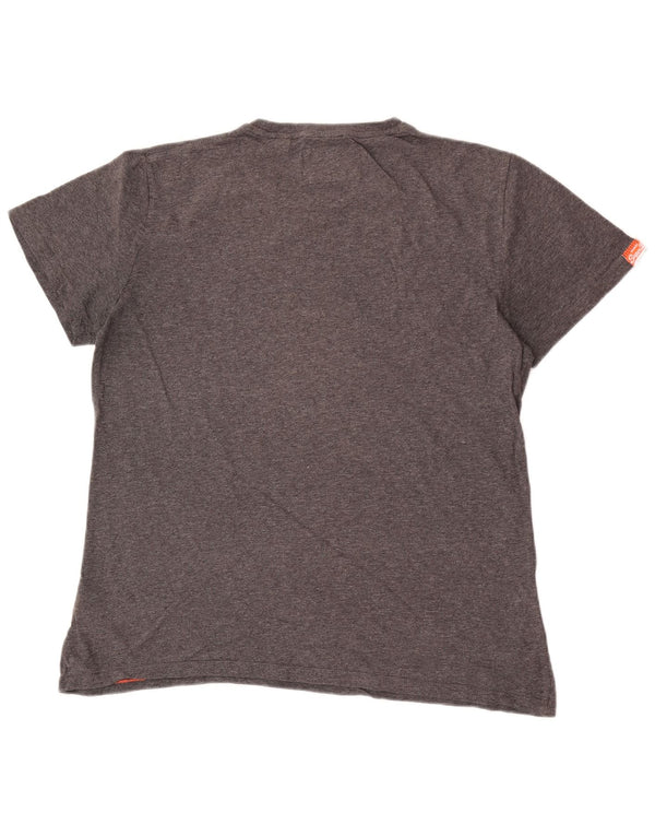 Мужская футболка Superdry Top XL, серый хлопок с крапинками