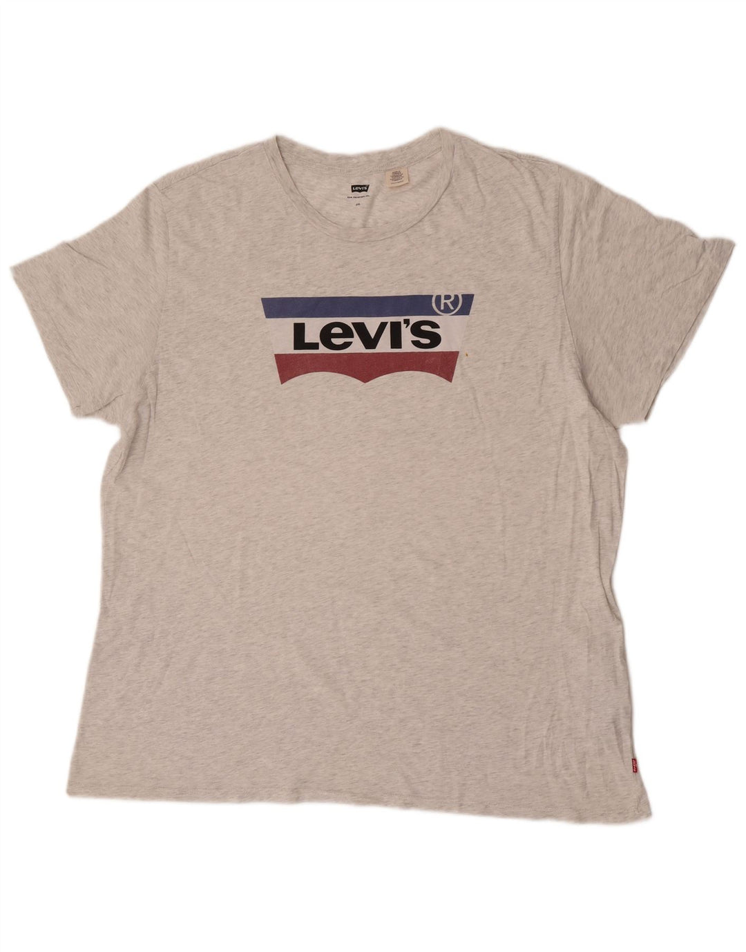 Мужская футболка с рисунком Levi's, 2XL, серый хлопок с крапинками