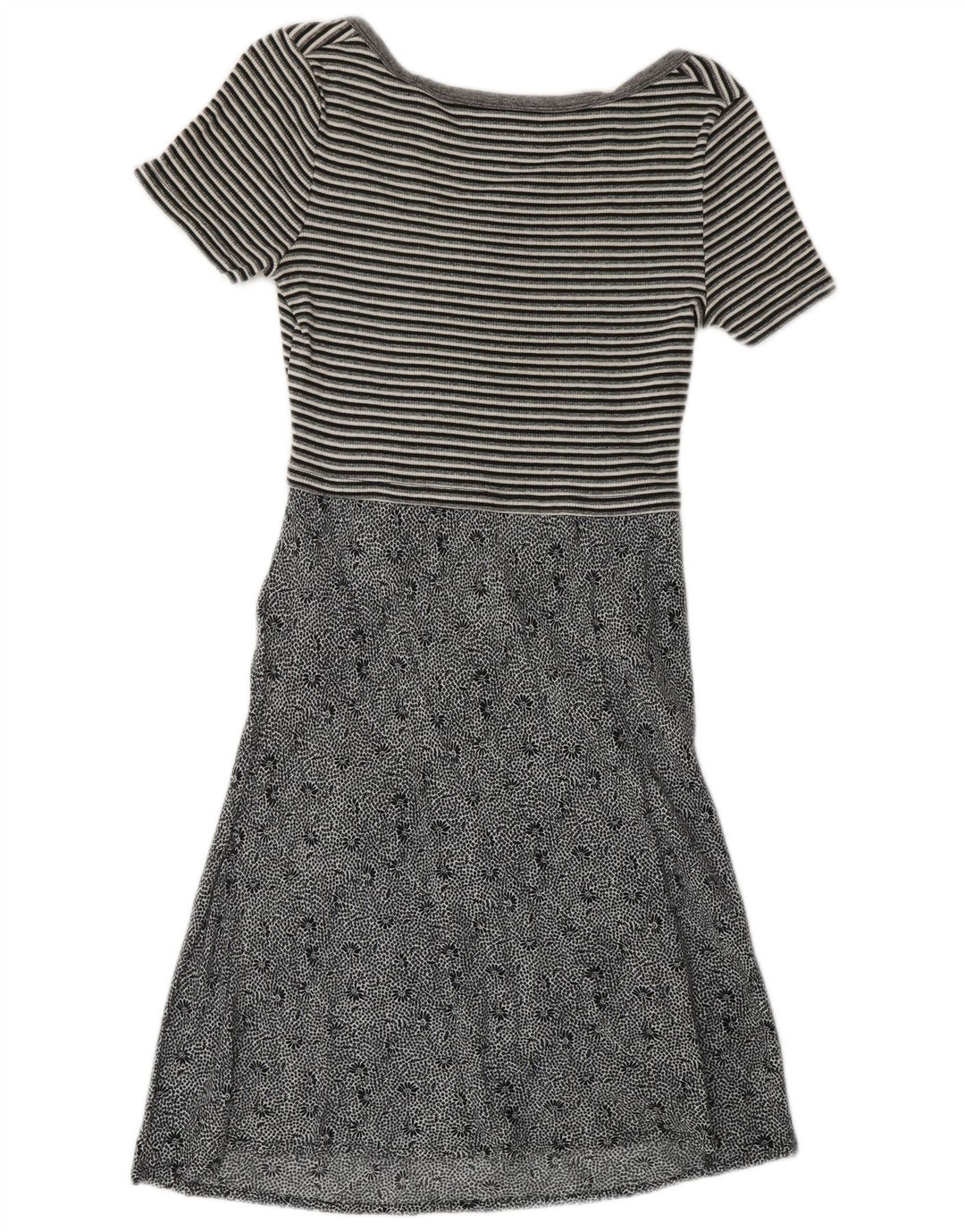 SISLEY Womens A-Line Dress UK 10 Small Grey Striped