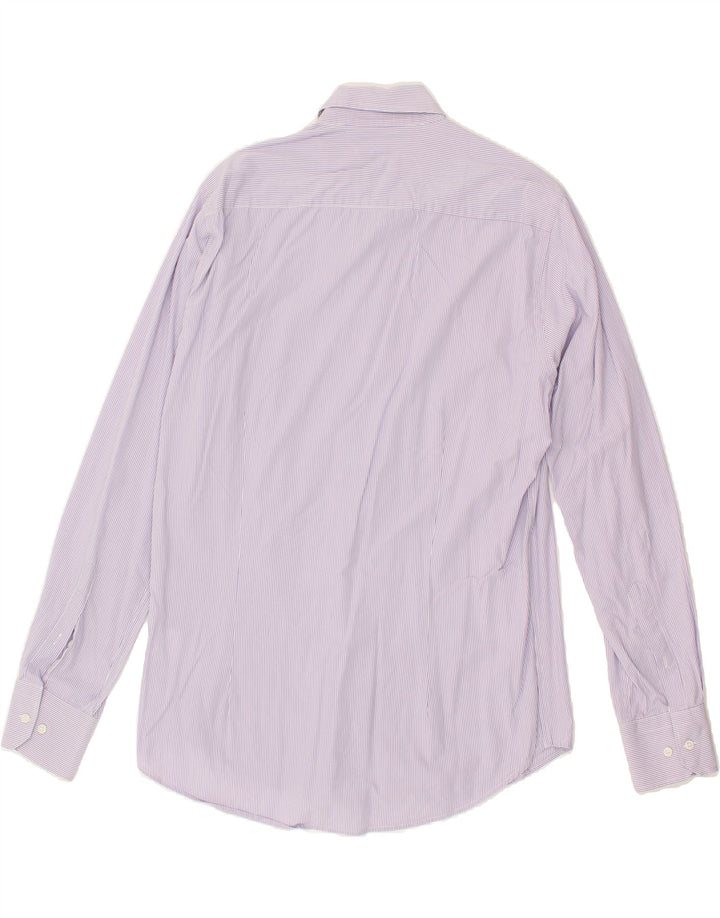 DACK'S Mens Slim Fit Shirt Large Purple Pinstripe Cotton | Vintage Dack's | Thrift | Second-Hand Dack's | Used Clothing | Messina Hembry 