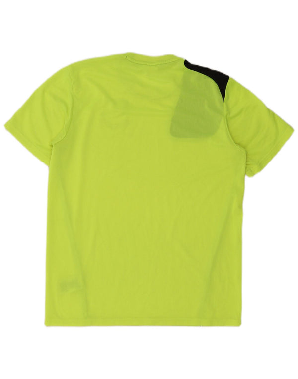 Adidas Mens Graphic T-Shirt Top Medium Green Colourblock Polyester