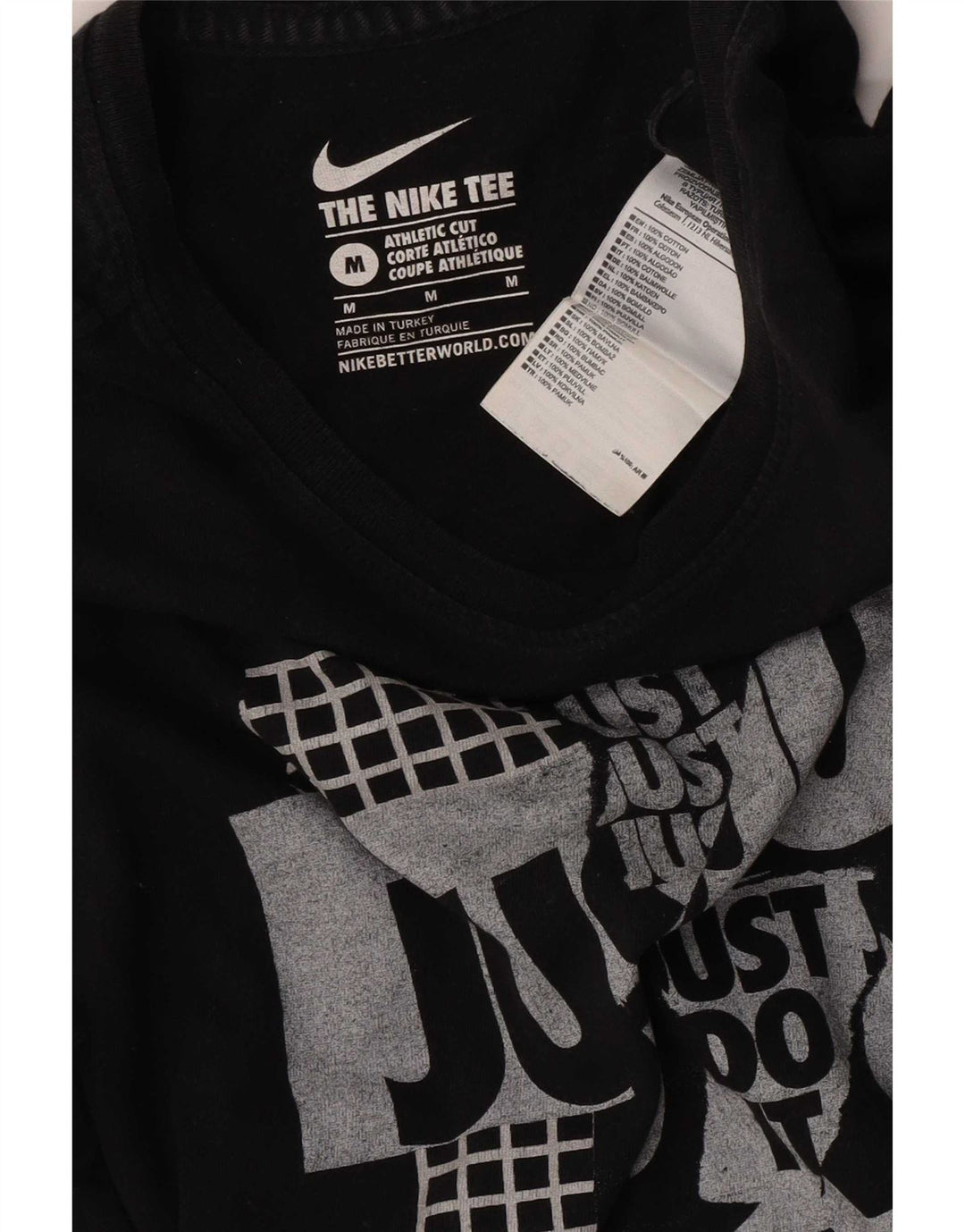 Мужская футболка спортивного кроя Nike с графическим рисунком, средний черный хлопковый топ