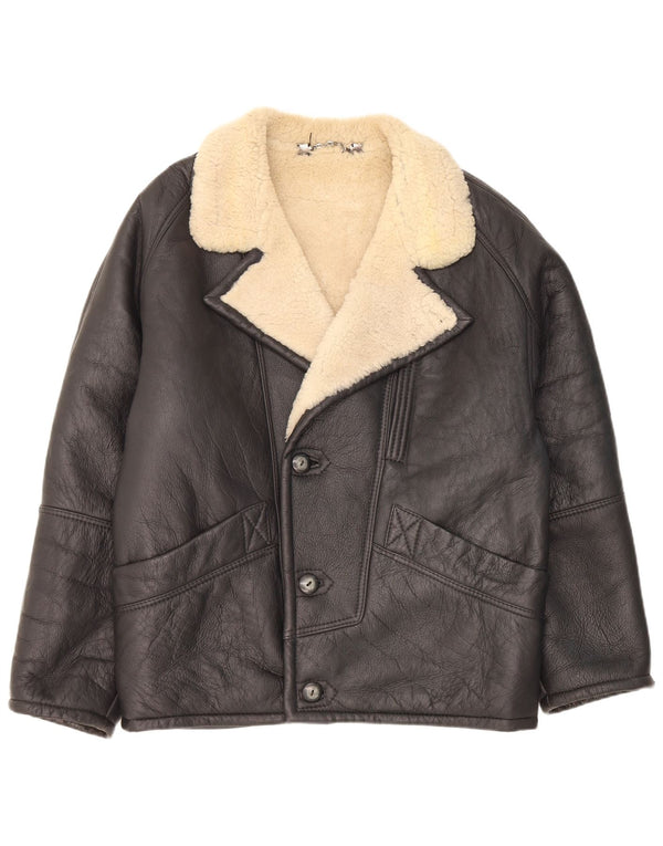 Мужская короткая дубленка Pierre Cardin IT 48 Medium Black Leather