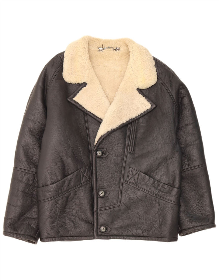 Мужская короткая дубленка Pierre Cardin IT 48 Medium Black Leather