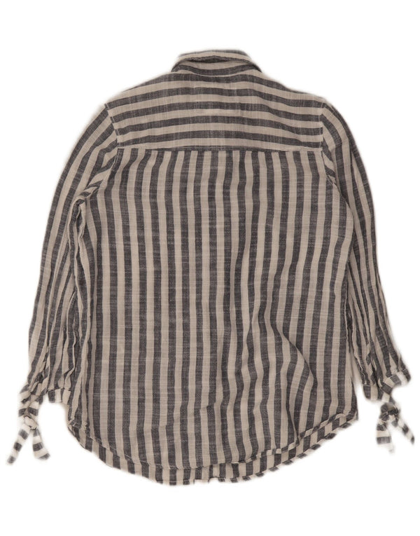 Женская рубашка с рукавом 3/4 Abercrombie & Fitch UK 6 XS Темно-синяя в полоску
