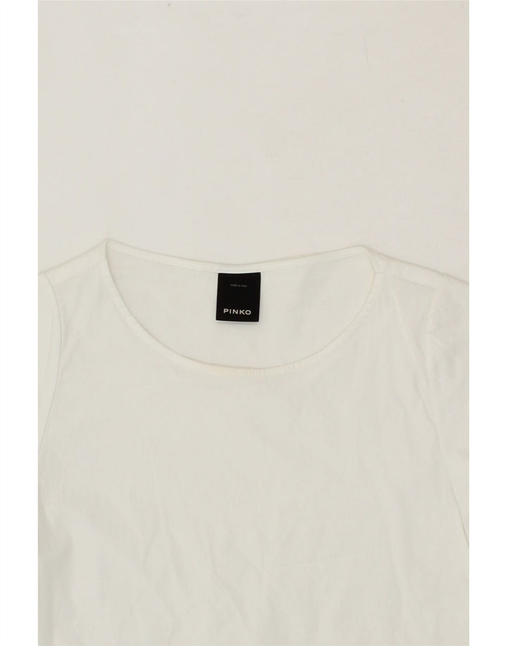 PINKO Womens Blouse Top UK 6 XS White Cotton Vintage Pinko and Second-Hand Pinko from Messina Hembry 