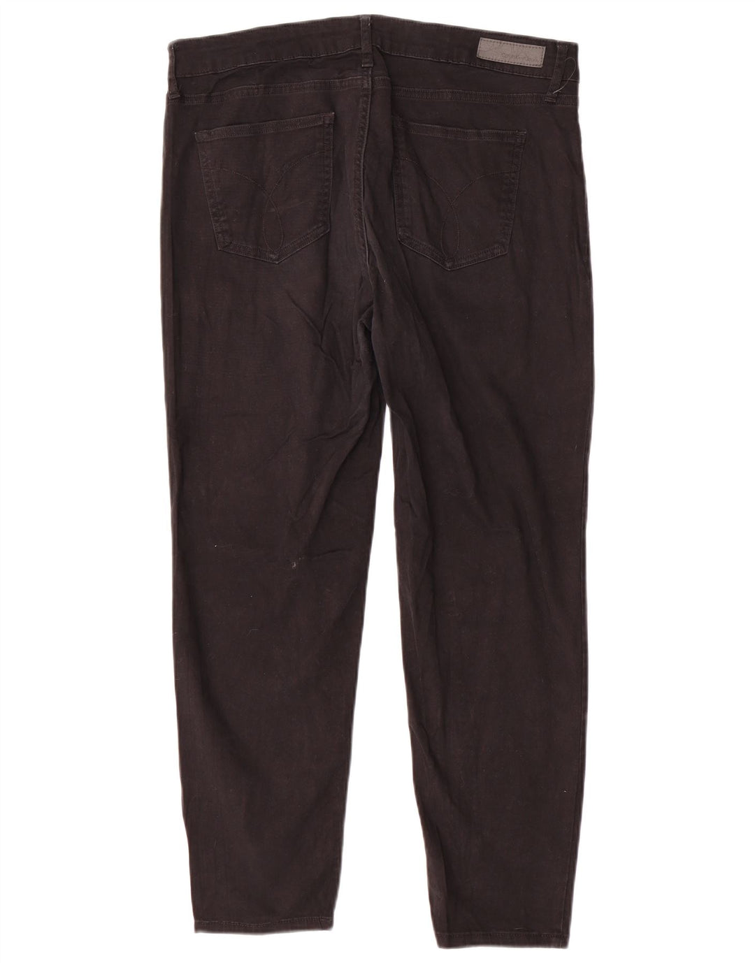 CALVIN KLEIN Женские повседневные узкие брюки США 14 XL W34 L26, черные хлопковые