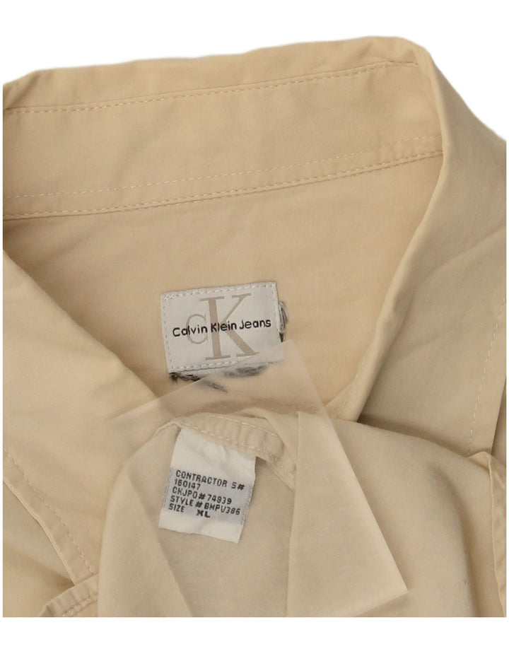 Мужская рубашка Calvin Klein Jeans XL бежевая