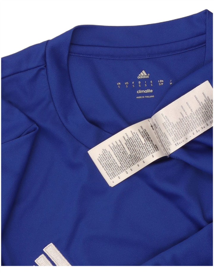 Мужская футболка ADIDAS Climalite, маленький синий полиэстер