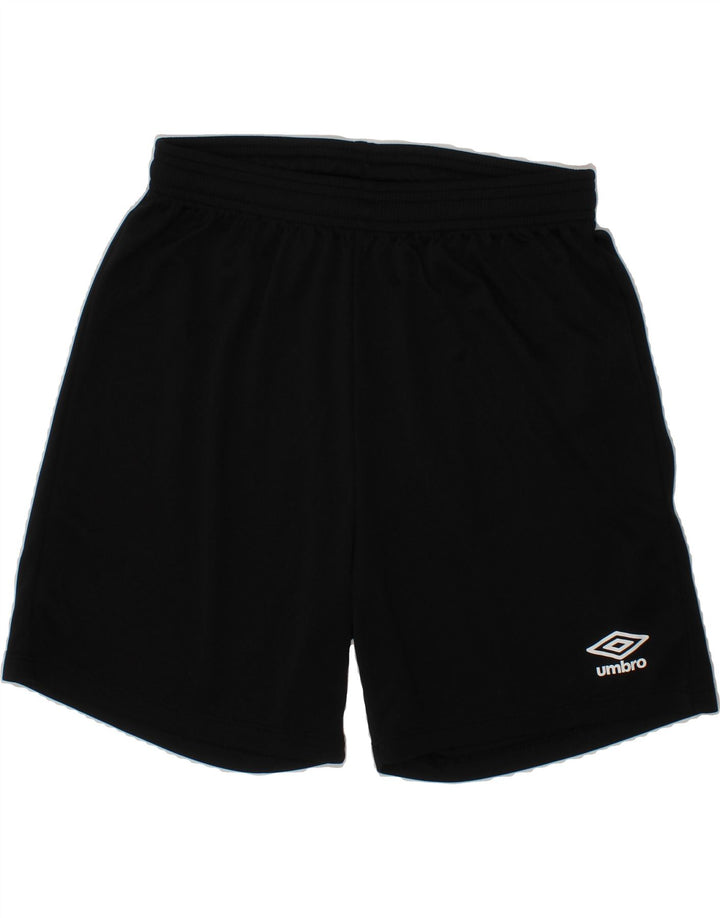 UMBRO Boys Sport Shorts 11-12 Years Large  Black Polyester Vintage Umbro and Second-Hand Umbro from Messina Hembry 