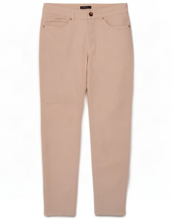Esprit Женские повседневные брюки узкого кроя UK 10 Small W27 L27 Розовый хлопок