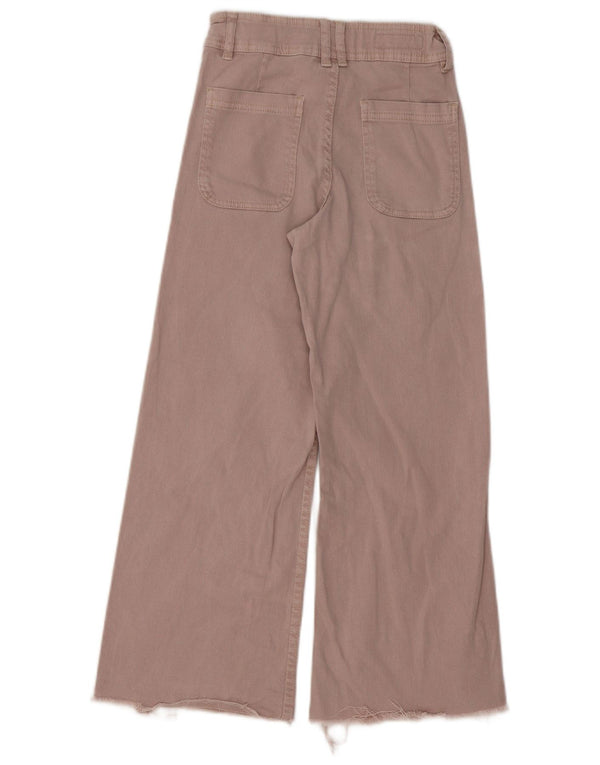 ZARA Girls Wide Leg Jeans 9-10 Years W23 L24 Pink