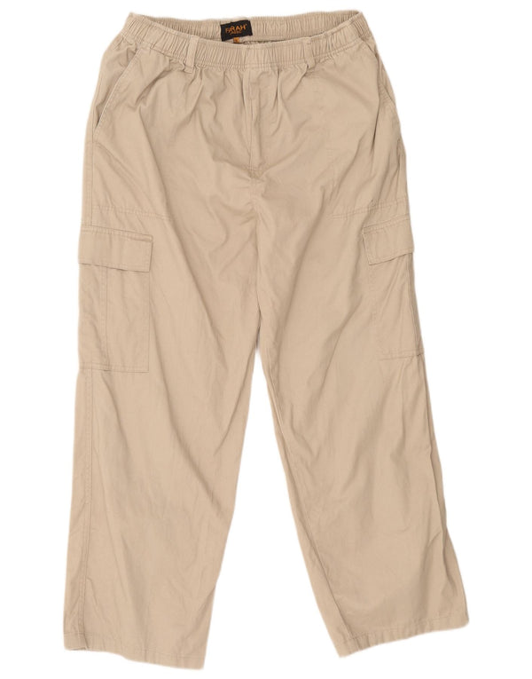 Мужские прямые брюки карго Farah XL W34 L27 бежевые, хлопок