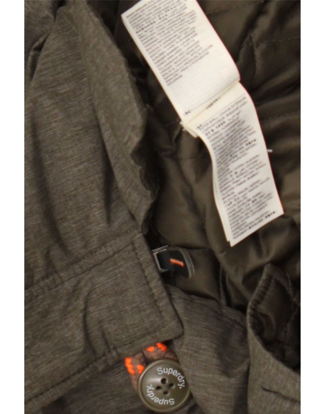 Мужская парка Superdry с капюшоном UK 42 XL Хаки Полиэстер