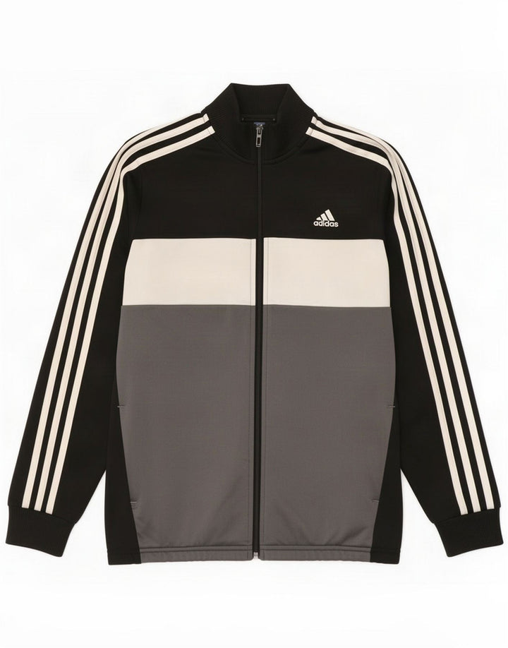 Спортивный костюм Adidas для мальчиков 13–14 лет, черный полиэстер с цветными блоками