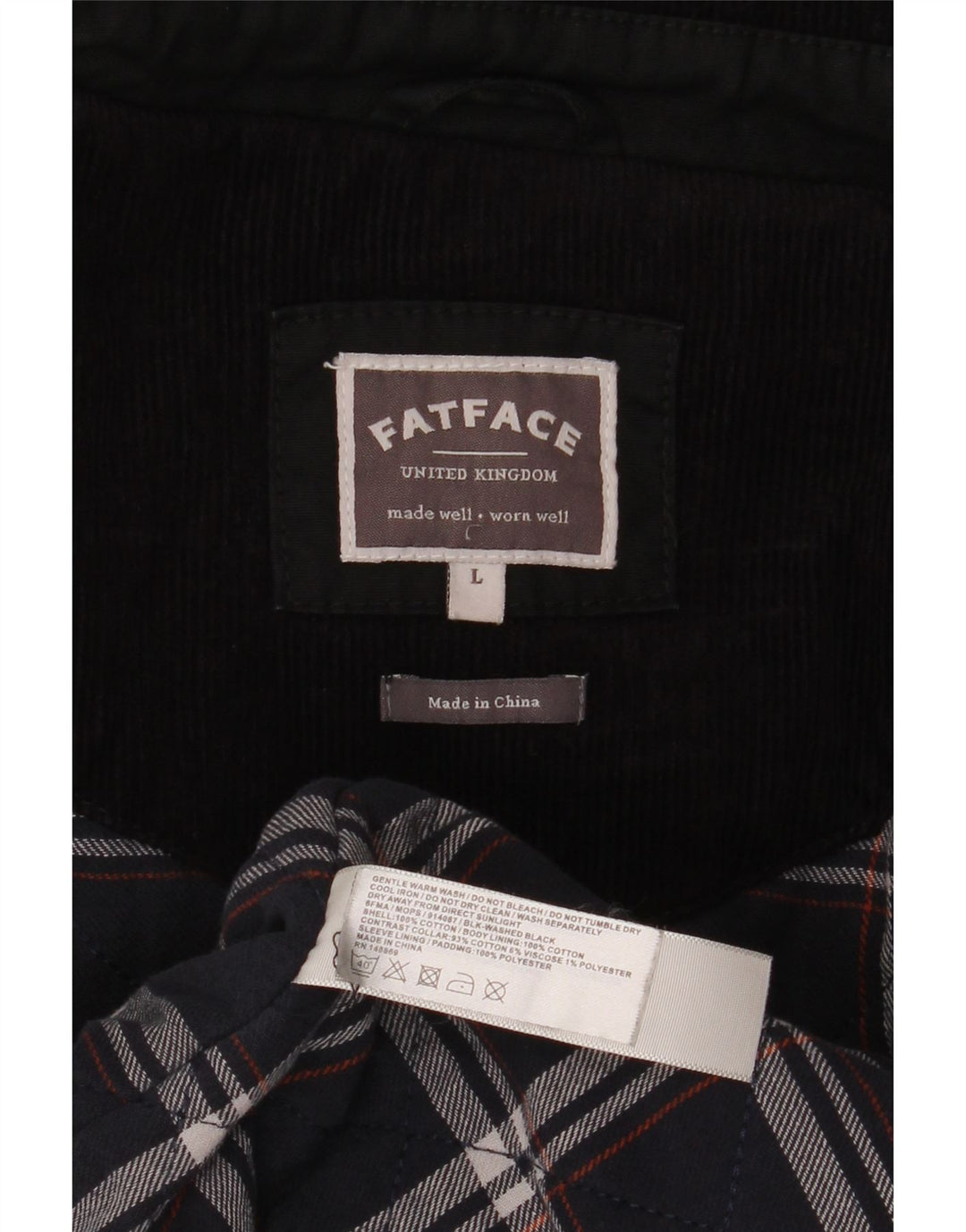 Мужская куртка из вощеного хлопка Fat Face UK 40, большая черная