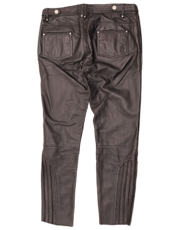 PEPE Jeans Женские узкие кожаные брюки W28 L27 Черные кожаные
