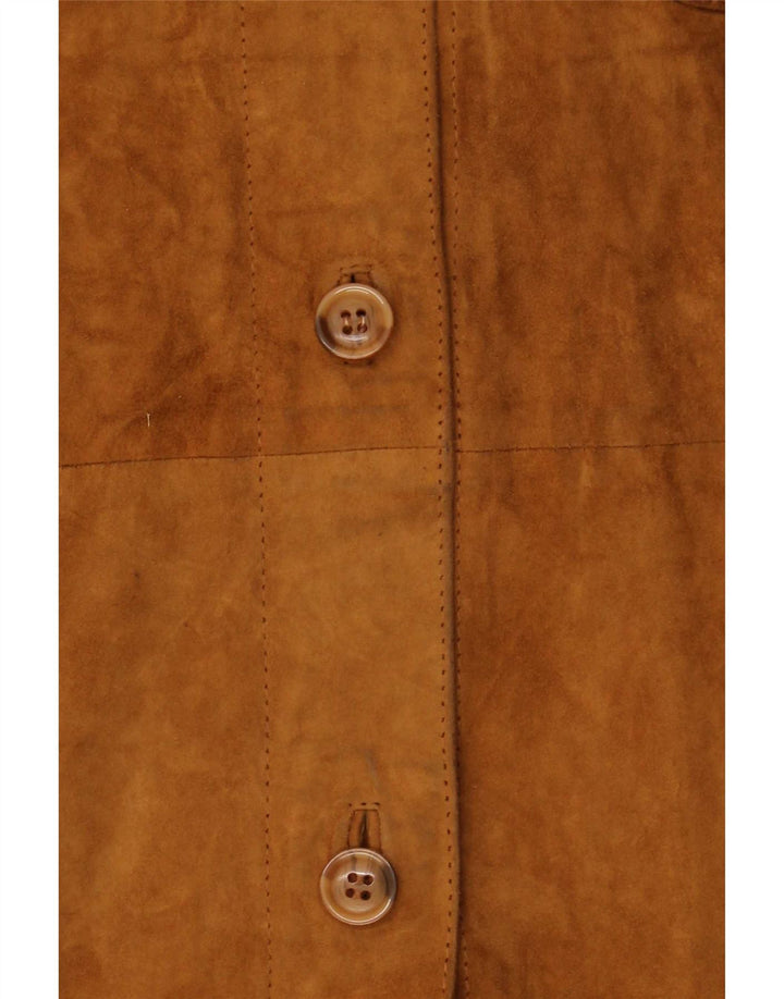 Винтажная женская замшевая куртка выходного дня IT 42 Medium Beige Leather