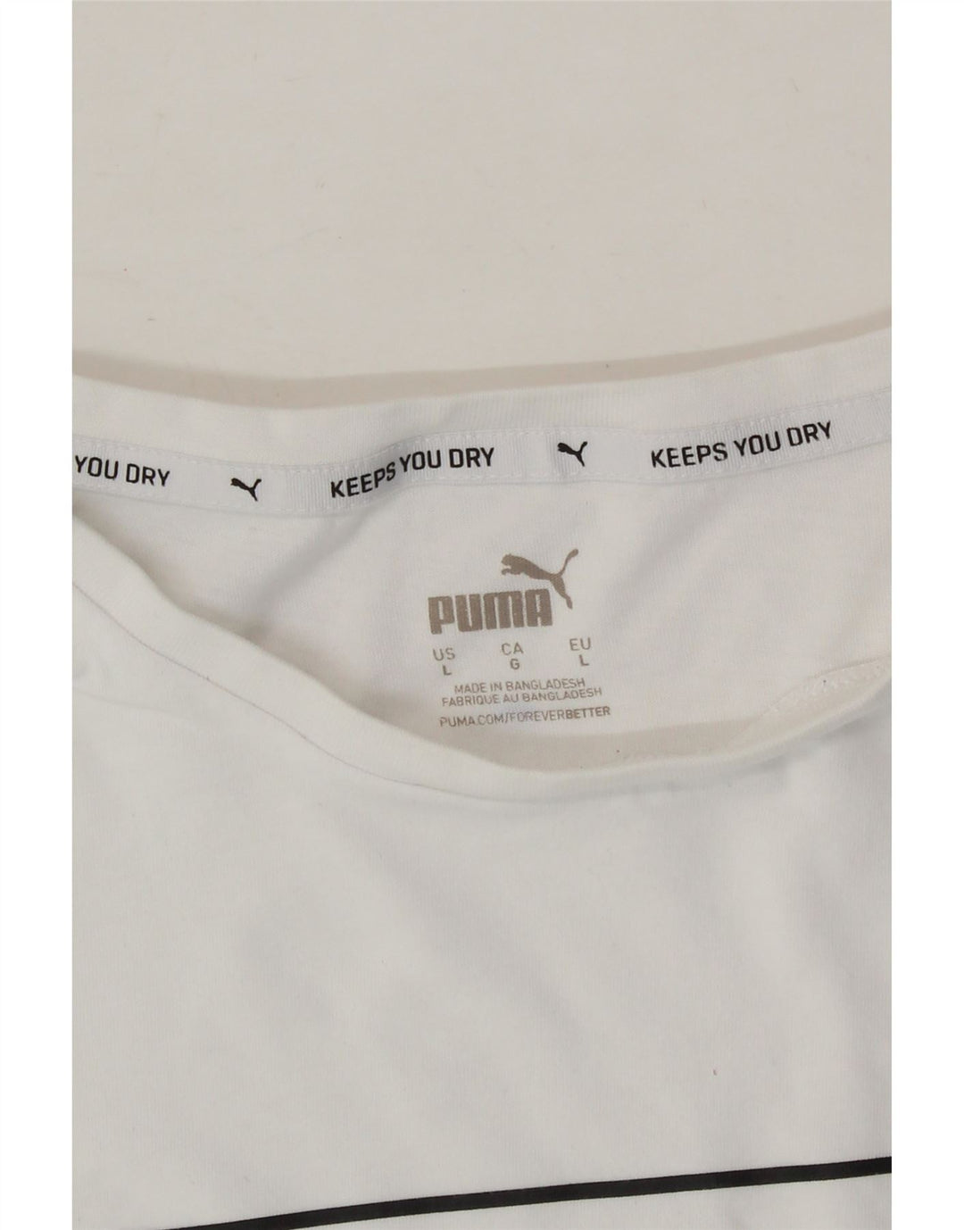 PUMA Mens Graphic T-Shirt Top Large White Vintage Puma and Second-Hand Puma from Messina Hembry 