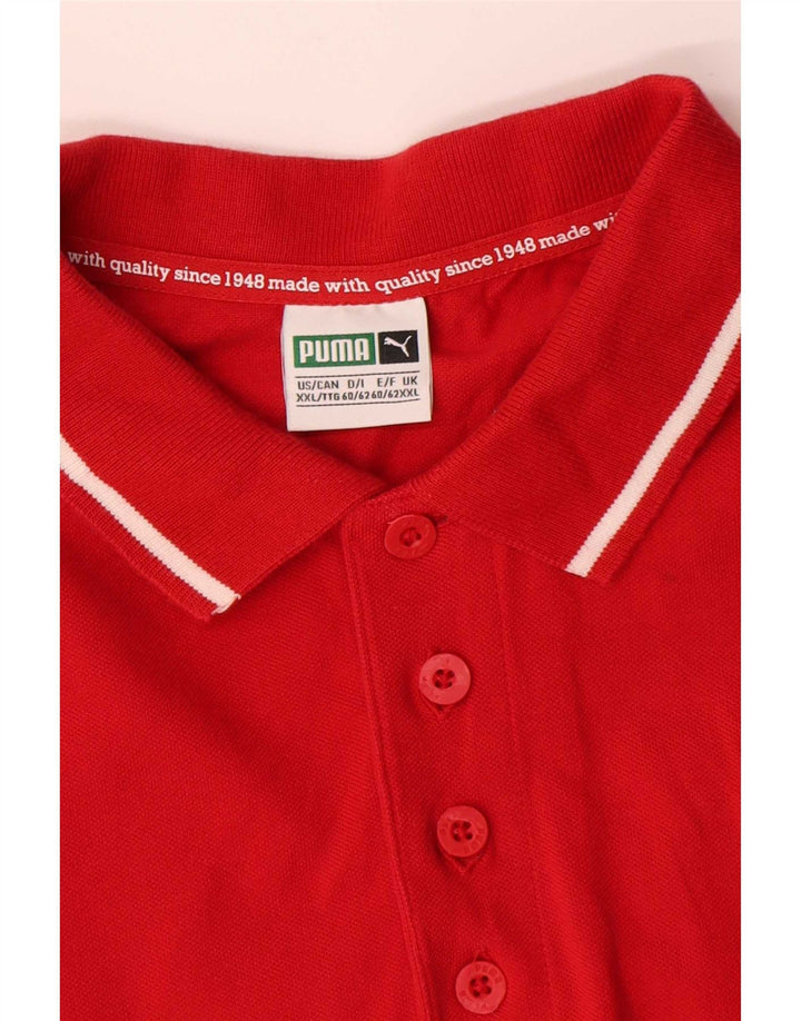 Мужская рубашка поло Puma 2XL красная, хлопок